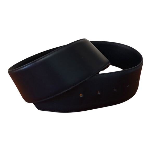 Charter Club Belt Genuine Black Leather Gold Tone Prong Women's Size Large - Picture 4 of 13